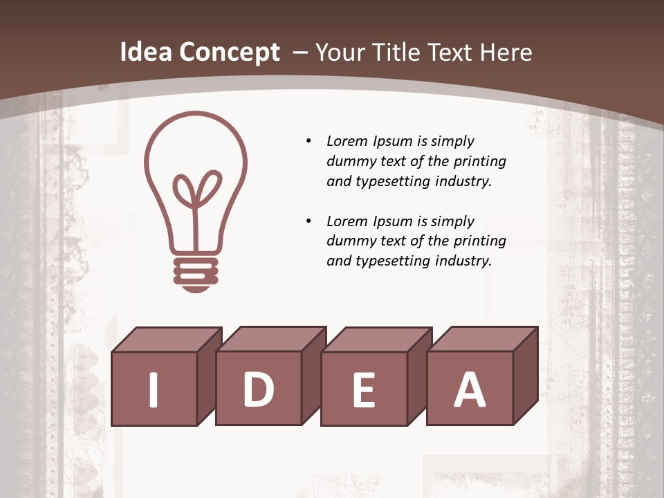 Grungy Graphic Brown PowerPoint Template