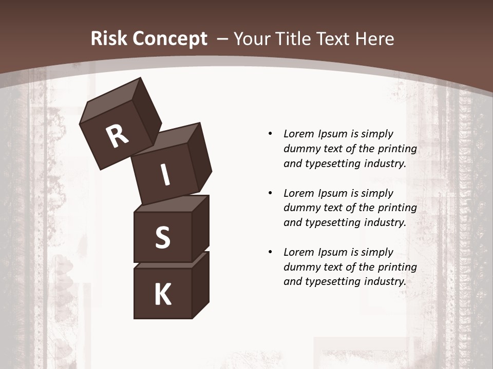 Grungy Graphic Brown PowerPoint Template