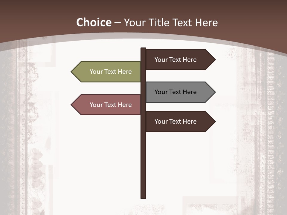 Grungy Graphic Brown PowerPoint Template