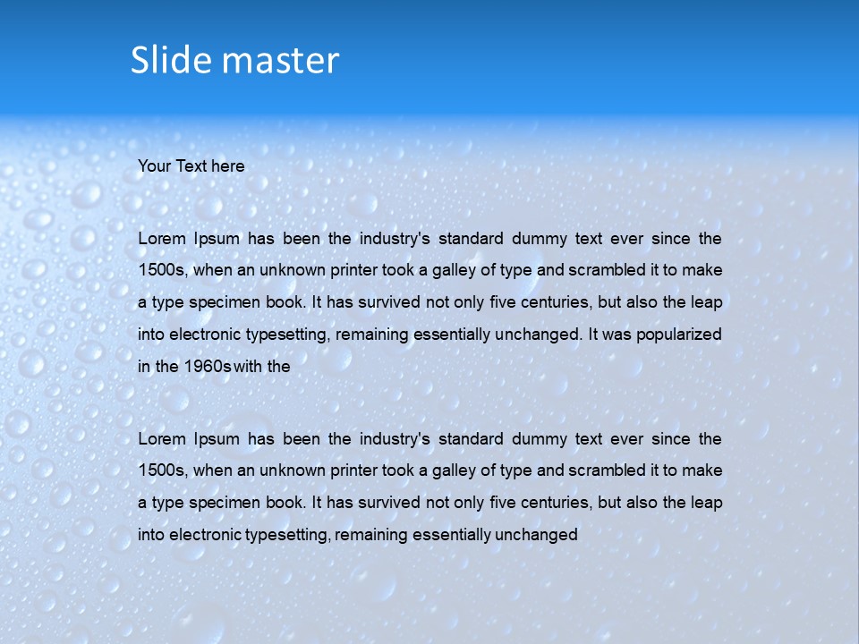 Drop Clean Relax PowerPoint Template