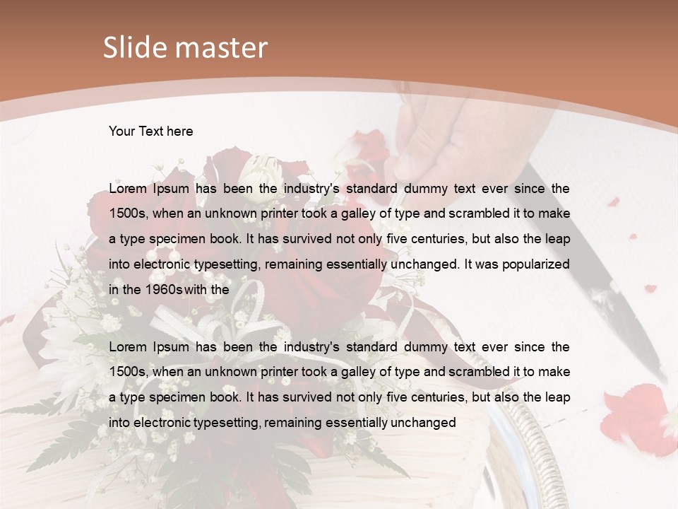 Ivory Romantic Dress PowerPoint Template