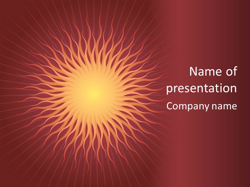 Flare Shine Hot PowerPoint Template