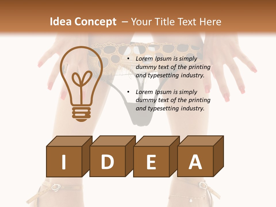 Underwear Black High PowerPoint Template