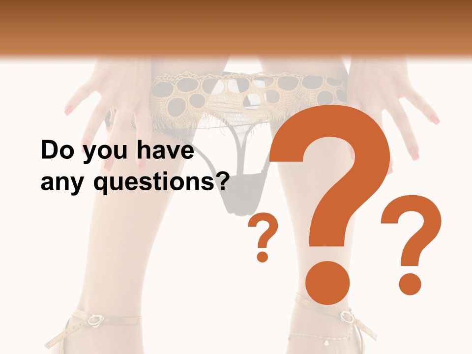 Underwear Black High PowerPoint Template
