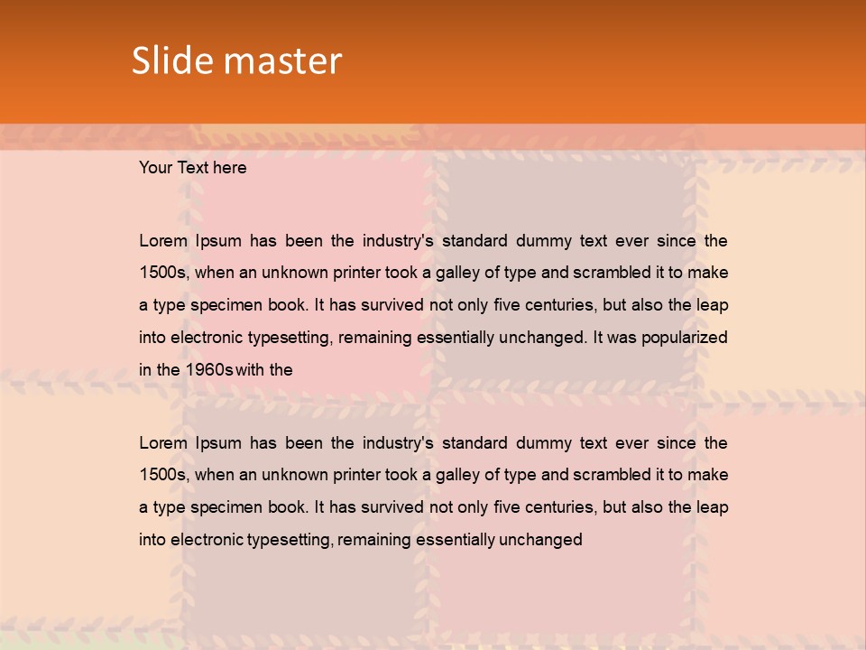 Sewn Tan Brown PowerPoint Template