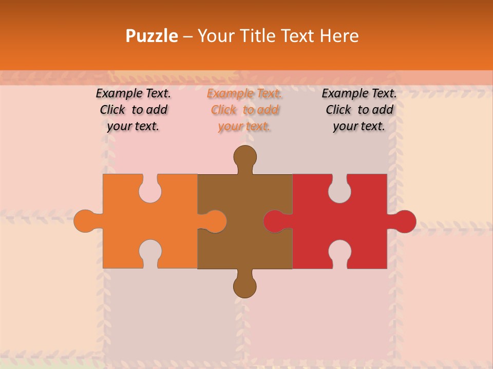 Sewn Tan Brown PowerPoint Template