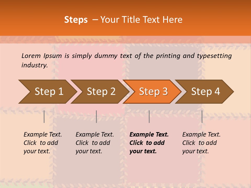 Sewn Tan Brown PowerPoint Template