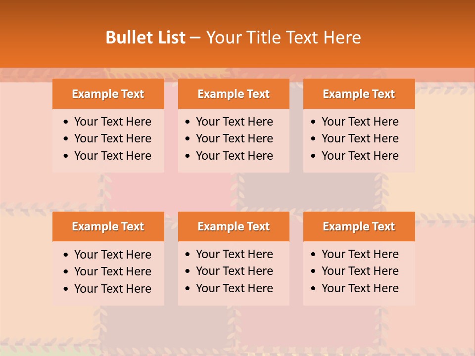 Sewn Tan Brown PowerPoint Template