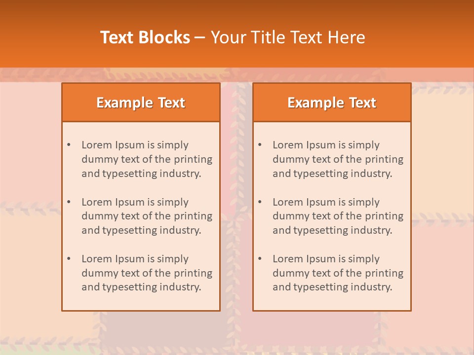 Sewn Tan Brown PowerPoint Template