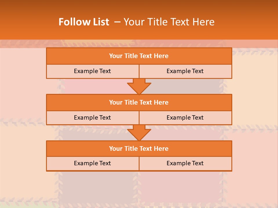 Sewn Tan Brown PowerPoint Template