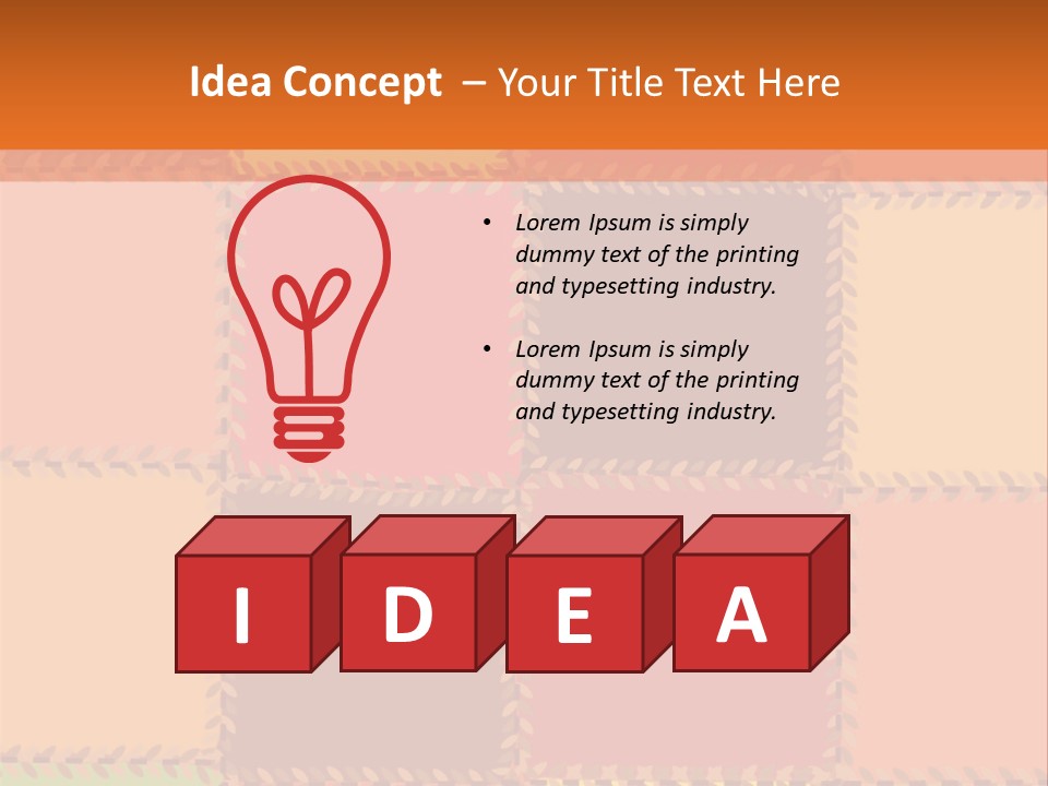 Sewn Tan Brown PowerPoint Template