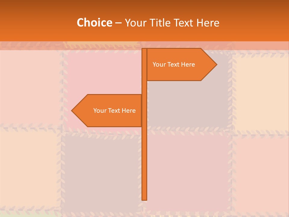 Sewn Tan Brown PowerPoint Template