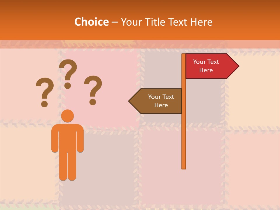 Sewn Tan Brown PowerPoint Template