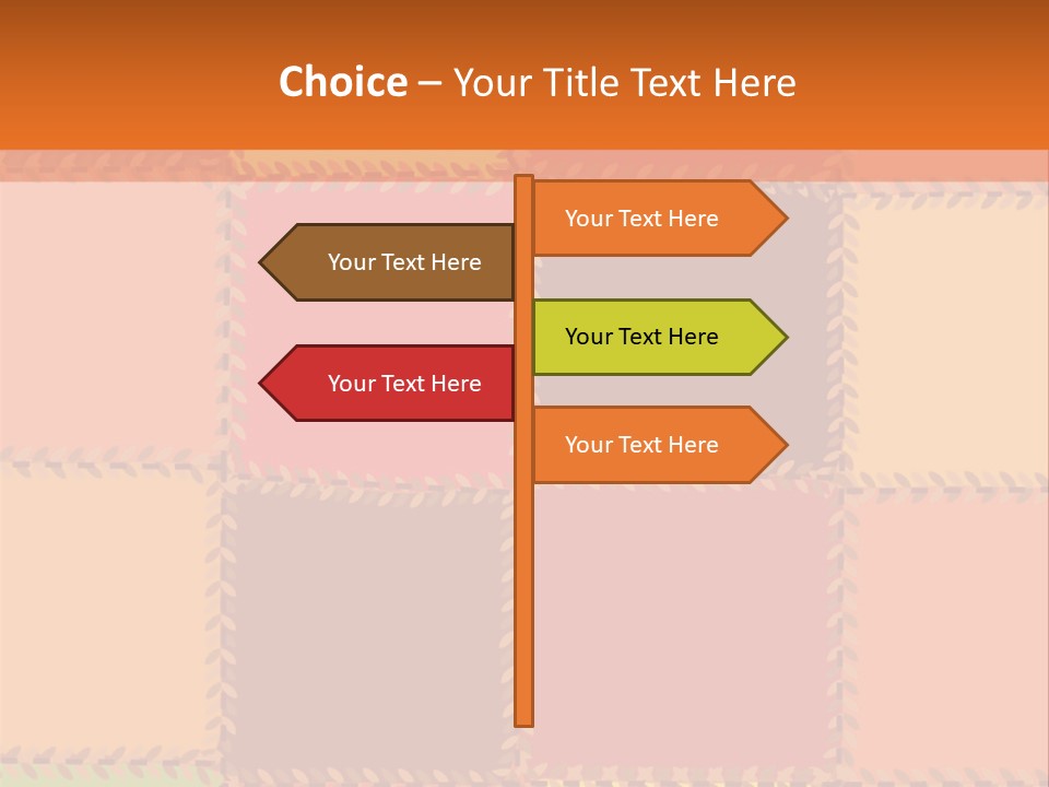 Sewn Tan Brown PowerPoint Template