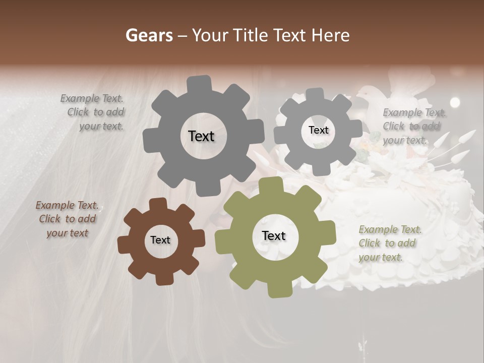 Flowers Females Cake PowerPoint Template