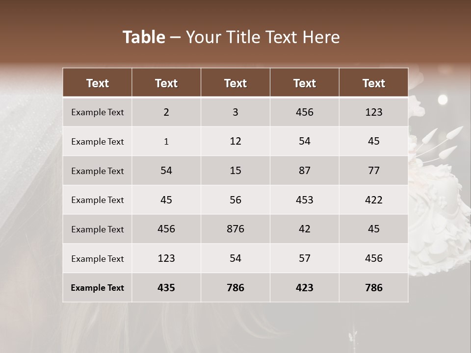 Flowers Females Cake PowerPoint Template