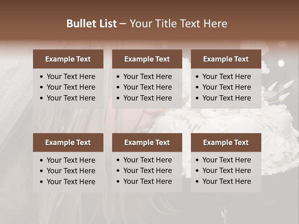 Flowers Females Cake PowerPoint Template