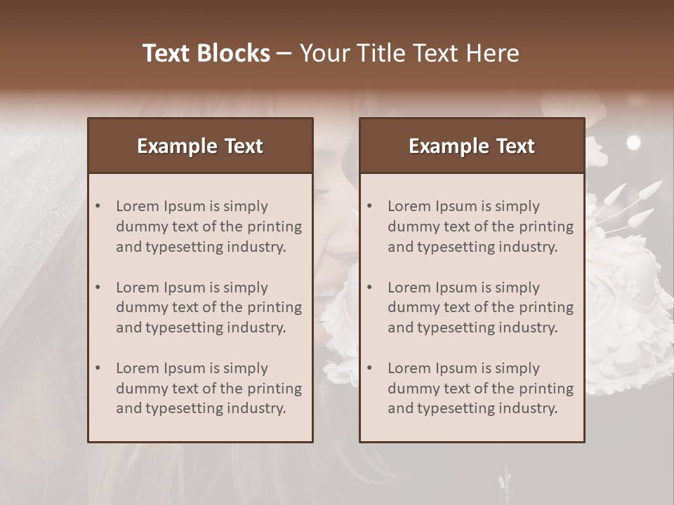 Flowers Females Cake PowerPoint Template