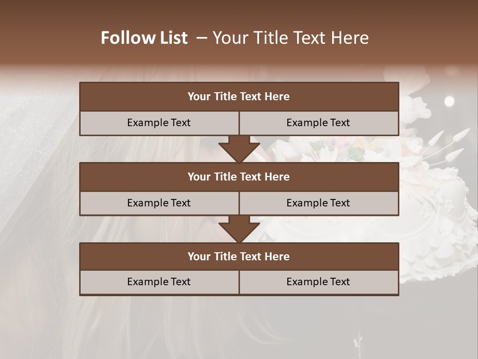 Flowers Females Cake PowerPoint Template