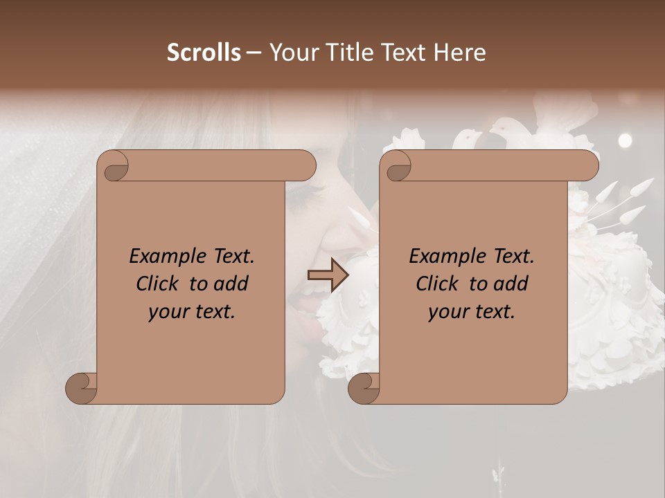 Flowers Females Cake PowerPoint Template