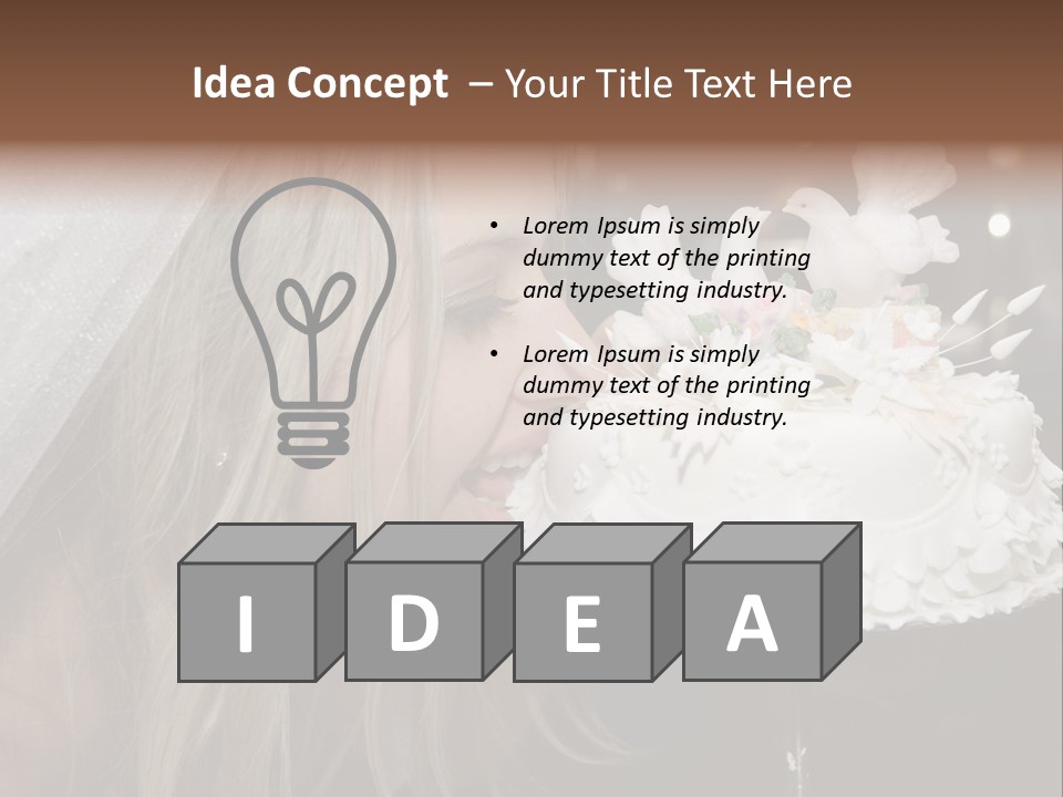 Flowers Females Cake PowerPoint Template