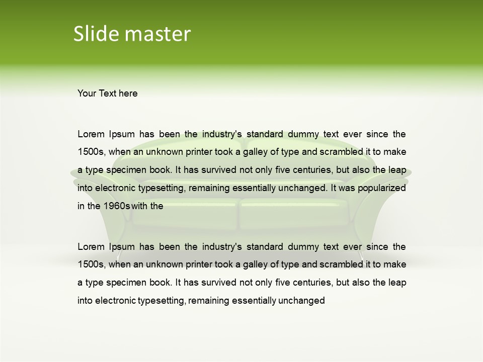 Pillow Cushion Room PowerPoint Template