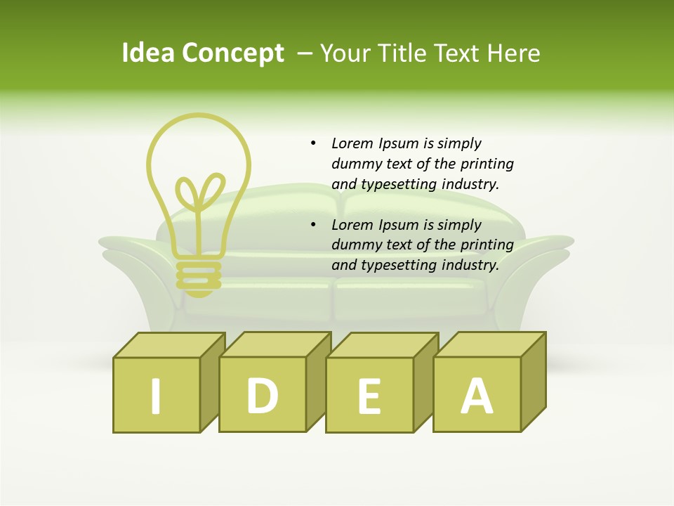 Pillow Cushion Room PowerPoint Template
