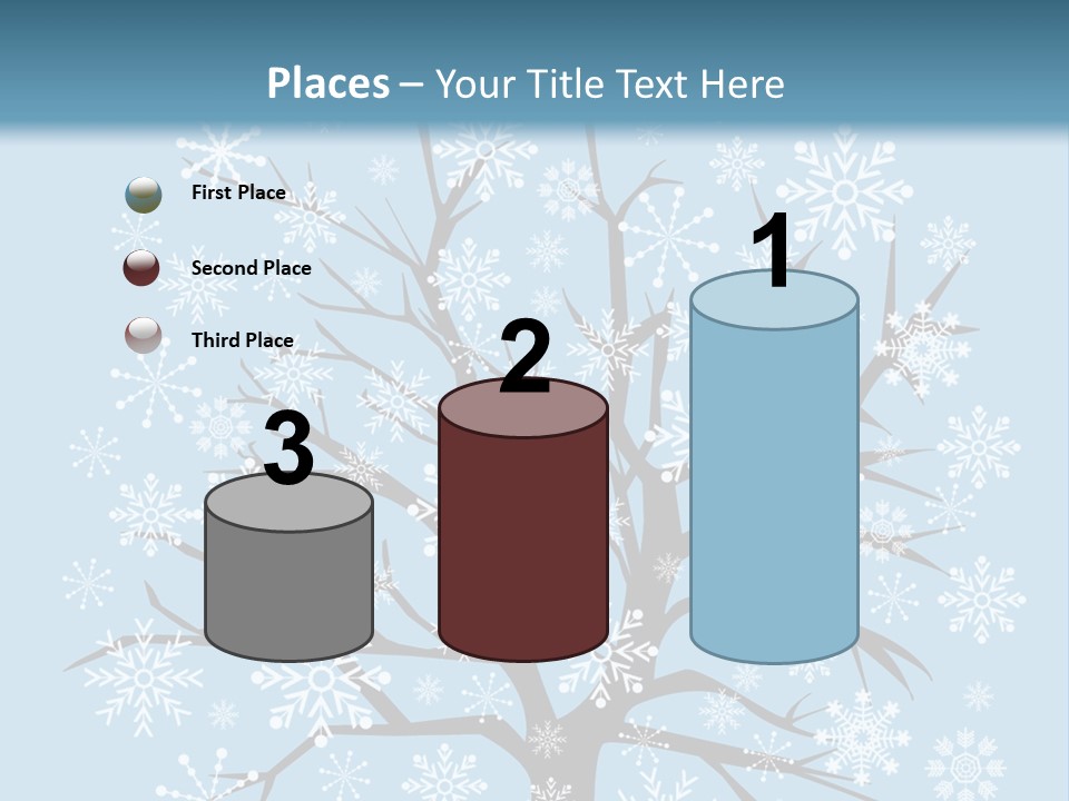 Card Frosty Snowflake PowerPoint Template