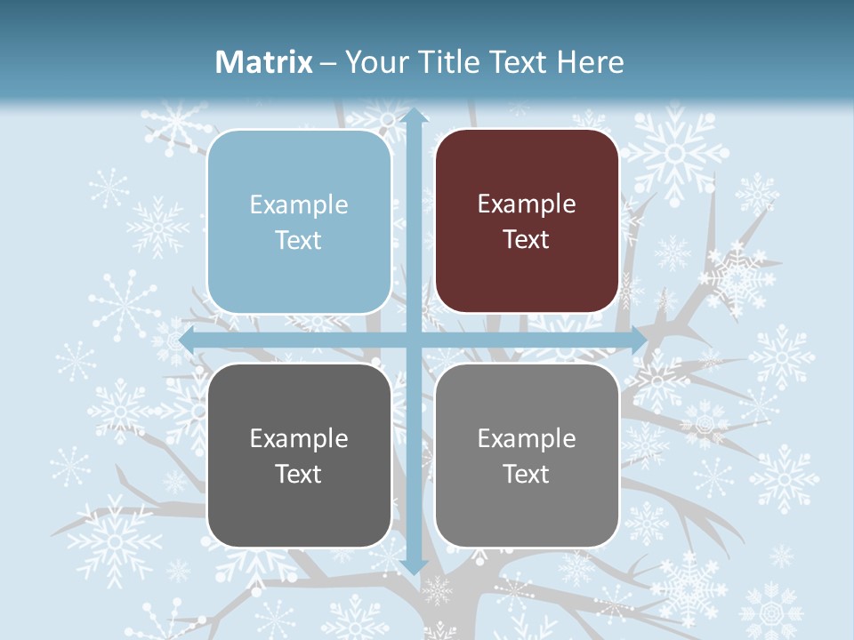 Card Frosty Snowflake PowerPoint Template