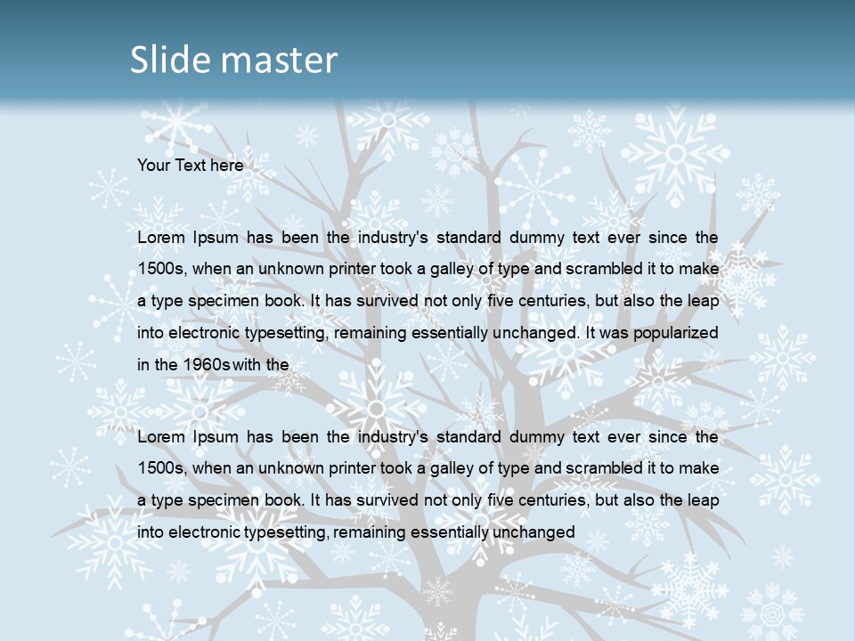 Card Frosty Snowflake PowerPoint Template