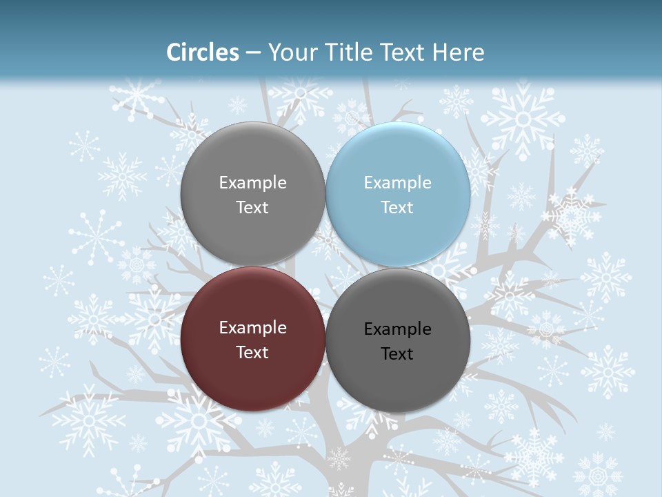 Card Frosty Snowflake PowerPoint Template