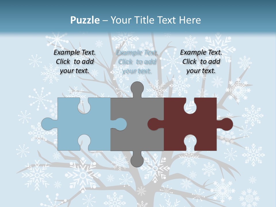 Card Frosty Snowflake PowerPoint Template