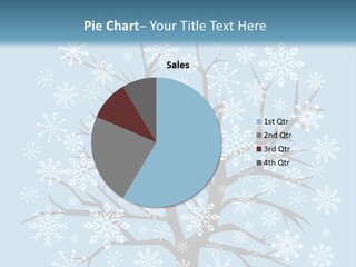 Card Frosty Snowflake PowerPoint Template