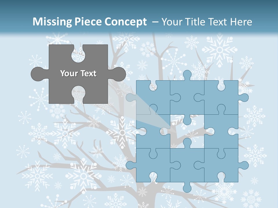 Card Frosty Snowflake PowerPoint Template