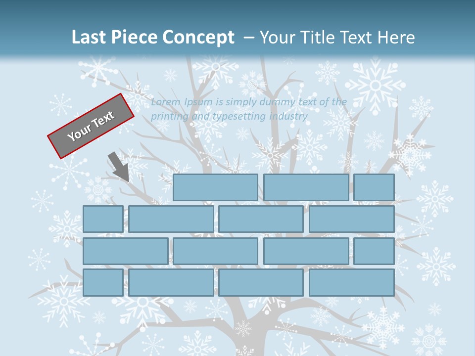 Card Frosty Snowflake PowerPoint Template