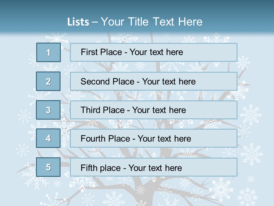Card Frosty Snowflake PowerPoint Template