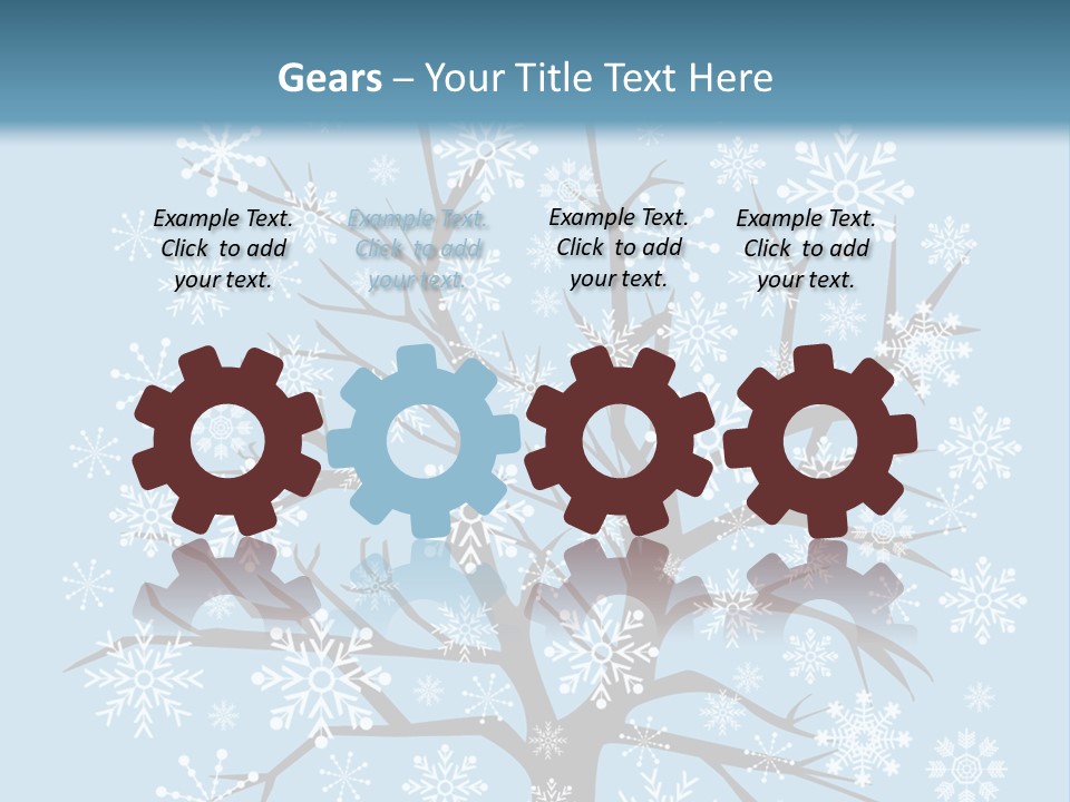 Card Frosty Snowflake PowerPoint Template