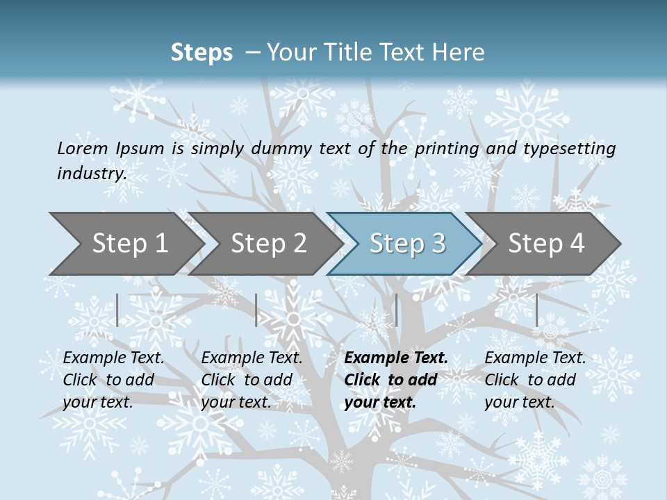 Card Frosty Snowflake PowerPoint Template