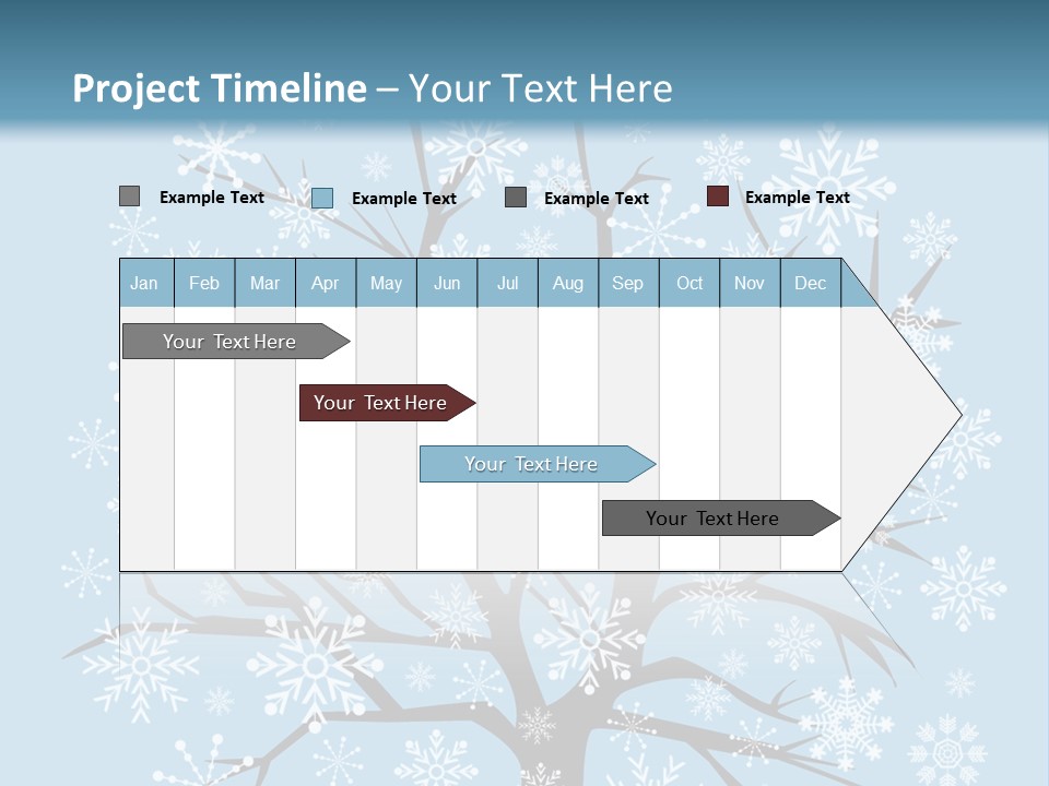 Card Frosty Snowflake PowerPoint Template