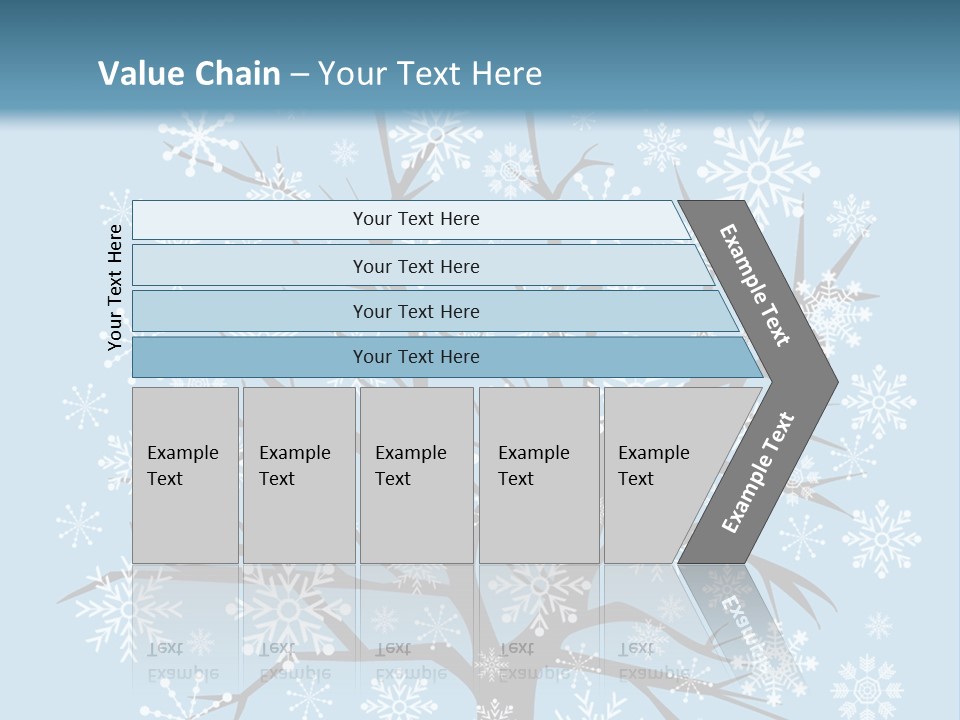 Card Frosty Snowflake PowerPoint Template