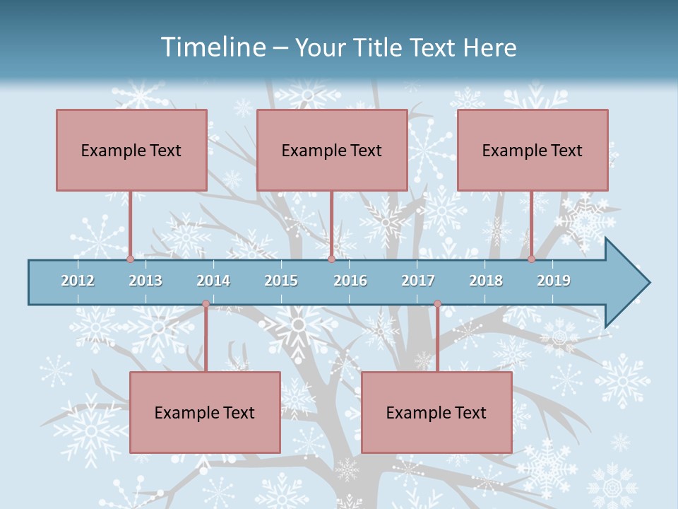 Card Frosty Snowflake PowerPoint Template