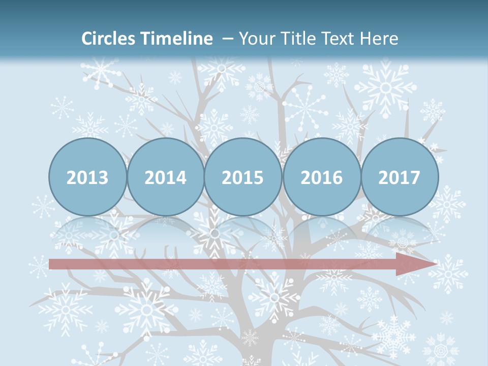 Card Frosty Snowflake PowerPoint Template