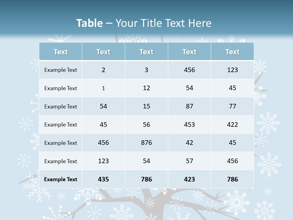 Card Frosty Snowflake PowerPoint Template