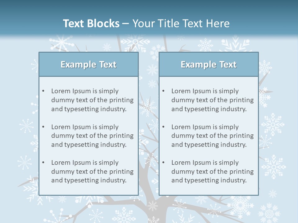 Card Frosty Snowflake PowerPoint Template