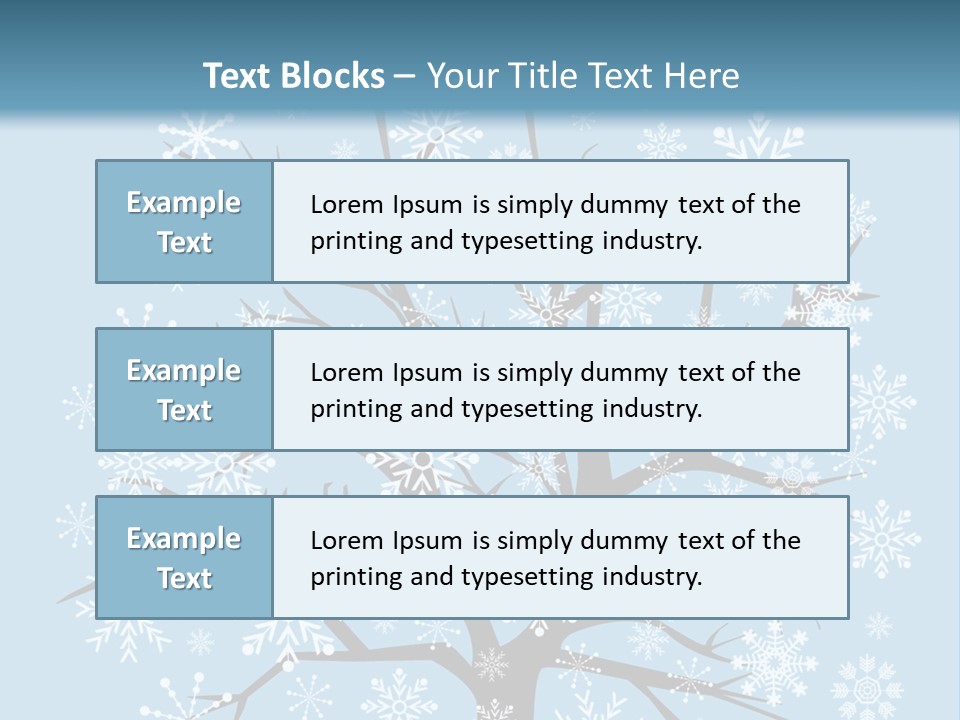 Card Frosty Snowflake PowerPoint Template