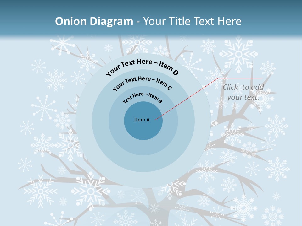 Card Frosty Snowflake PowerPoint Template