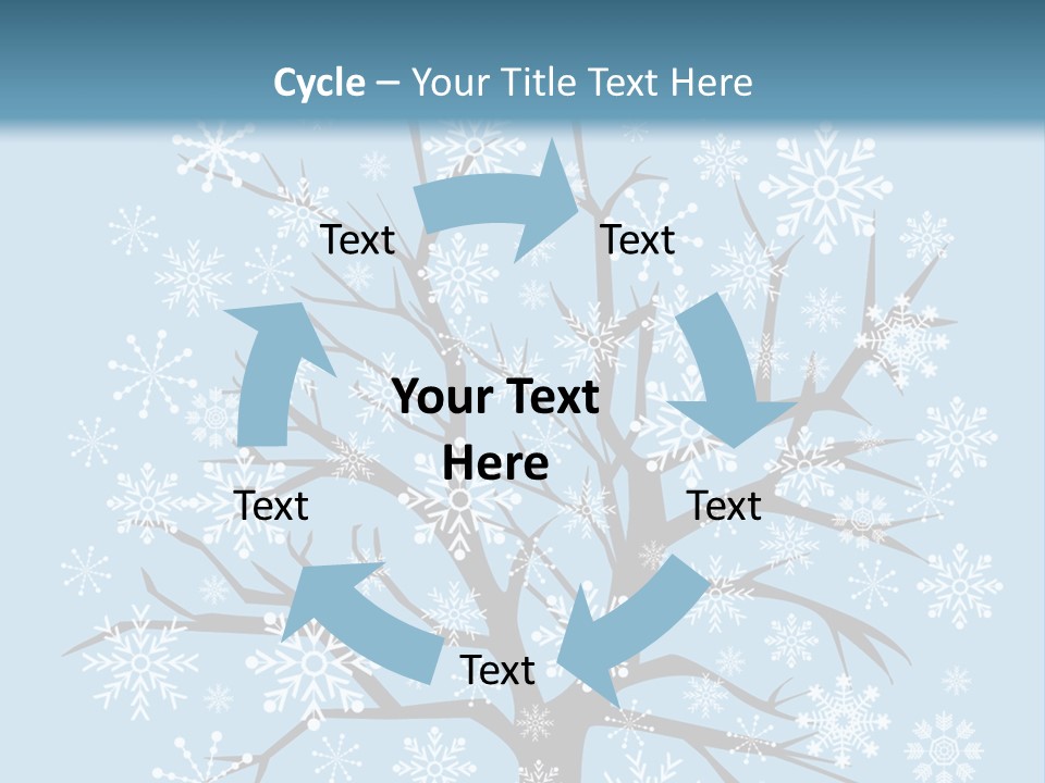 Card Frosty Snowflake PowerPoint Template