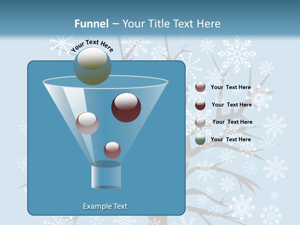 Card Frosty Snowflake PowerPoint Template
