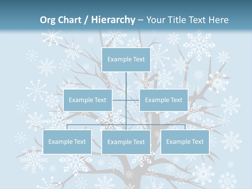 Card Frosty Snowflake PowerPoint Template