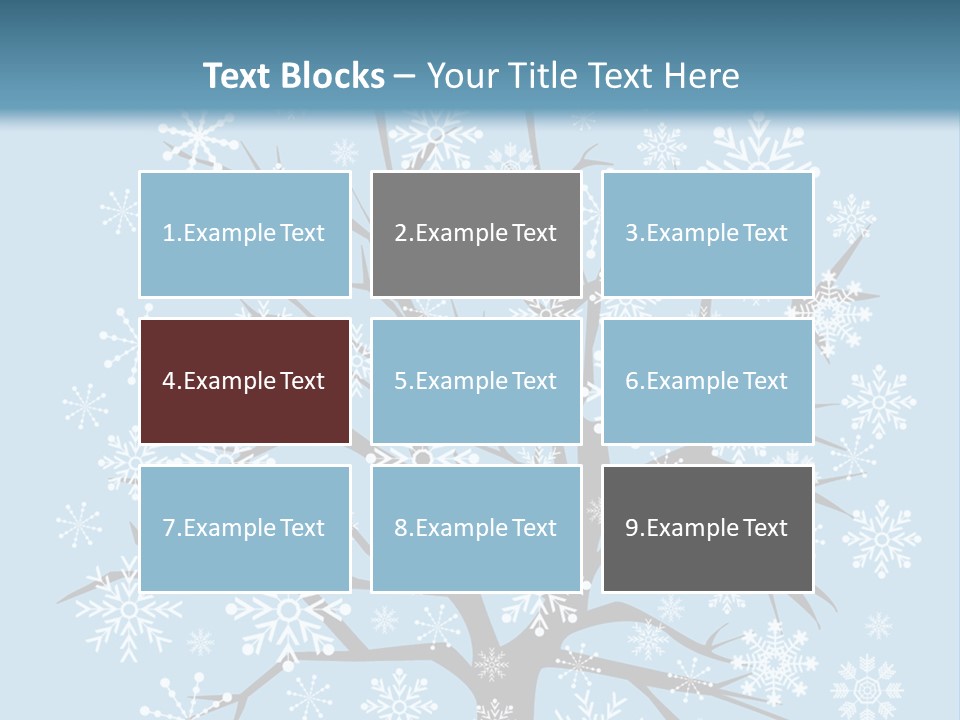 Card Frosty Snowflake PowerPoint Template